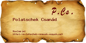 Polatschek Csanád névjegykártya